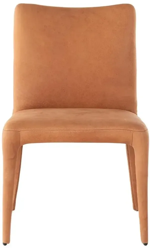 Luvinia Modern Classic Camel Upholstered Leather Dining Side Chair