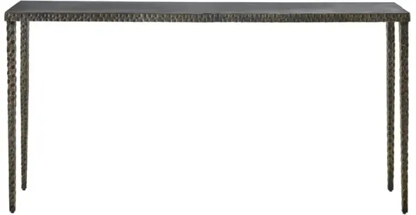 Sydie Industrial Loft Grey Metal Rectangular Console Table
