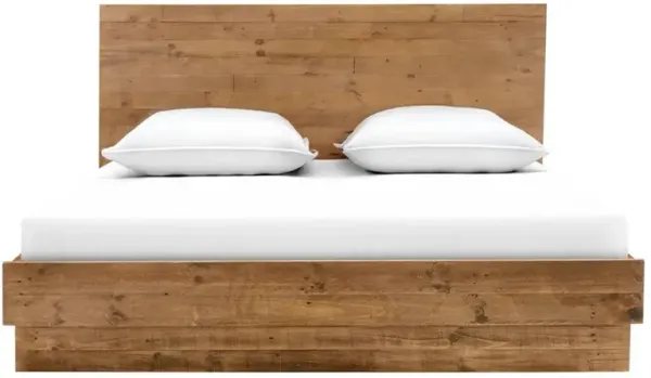 Nestor Rustic Lodge Brown Reclaimed Pine Wood Classic Bed - Queen