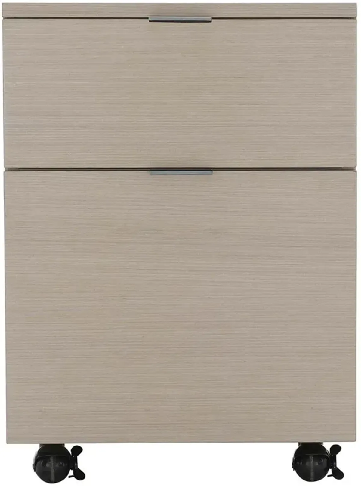 Katherine Modern Classic Grey Wood 2 Drawer Caster File Cabinet