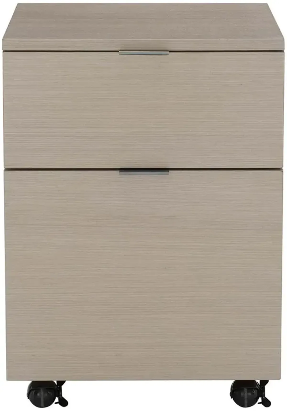 Katherine Modern Classic Grey Wood 2 Drawer Caster File Cabinet