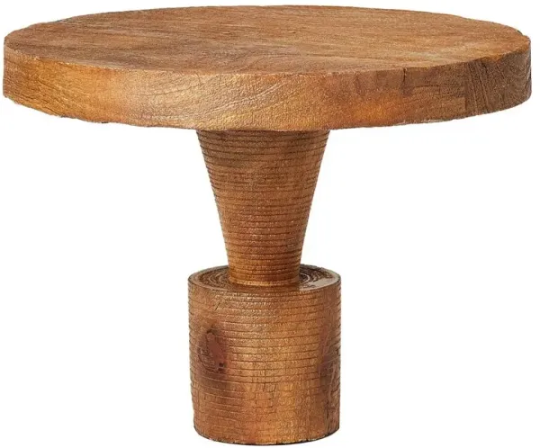Lila Natural Mango Wood Pedestal Sculpture