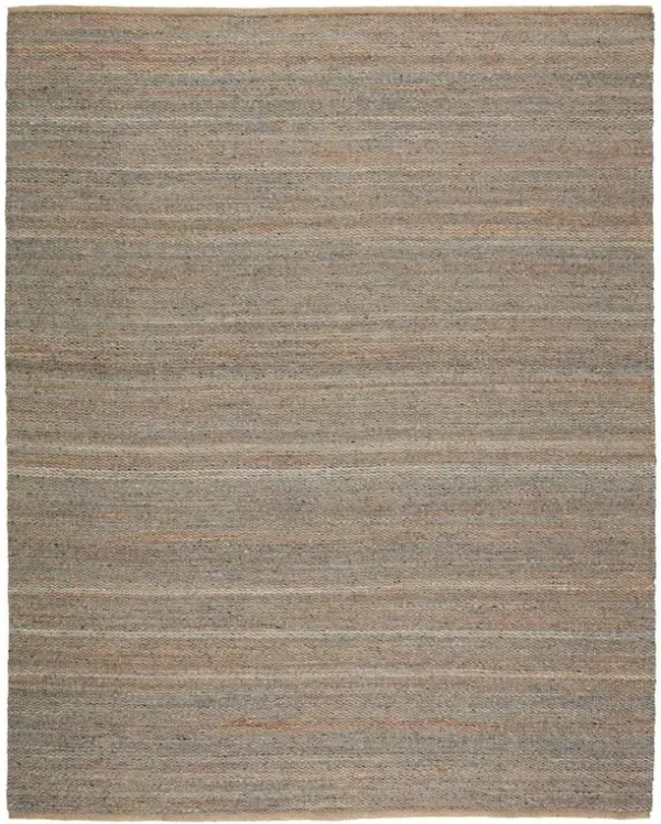 Rhiannon Modern Classic Handwoven Grey Natural Jute Rug - 8'x10'