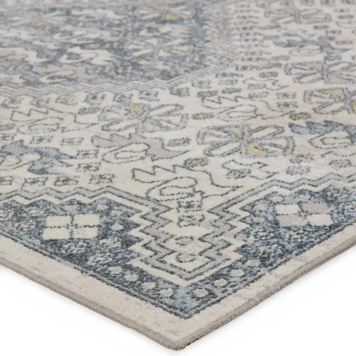 Yohan Global Bazaar Blue Medallion Patterned Washable Rug - 6'7"x9'6"