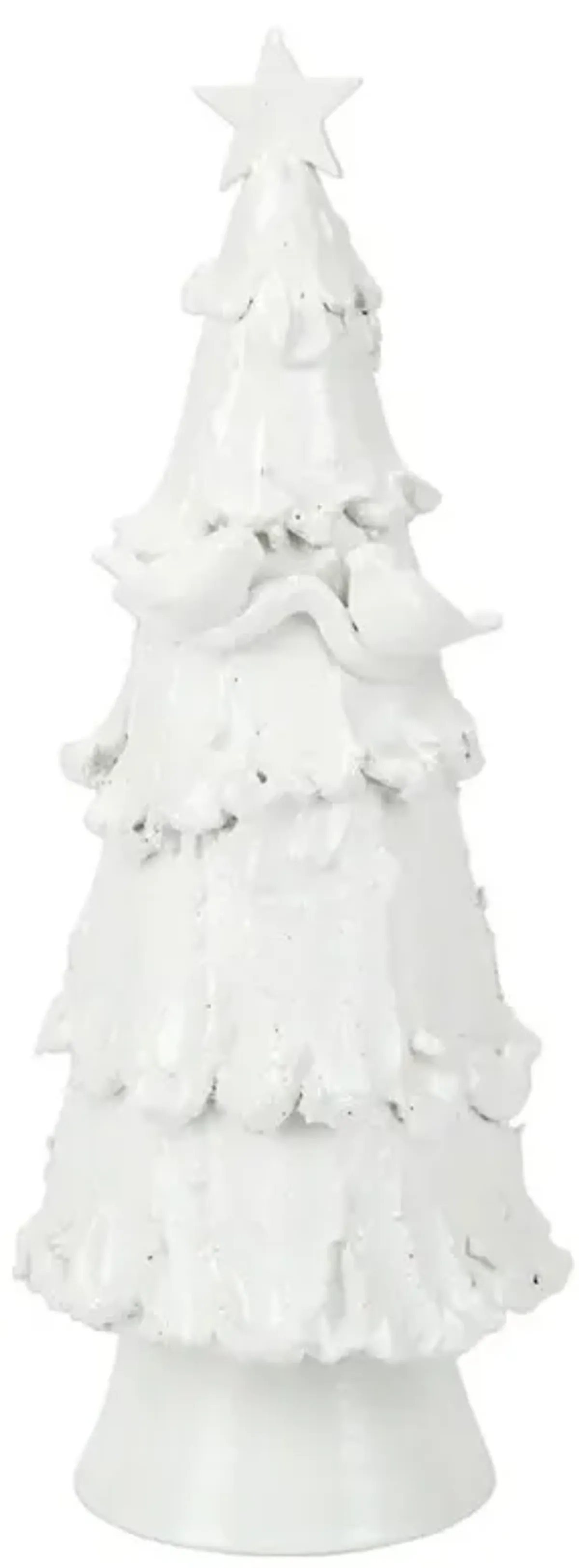 Foresta Bianca Modern White Earthenware Star Tree Decorative Sculpture