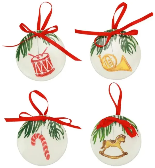 Nutcrackers Modern Multicolor Earthenware Decorative Ornaments - Set of 4