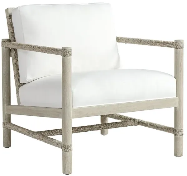 Palecek Norton Coastal Beach White Performance White Hardwood Occasional Chair