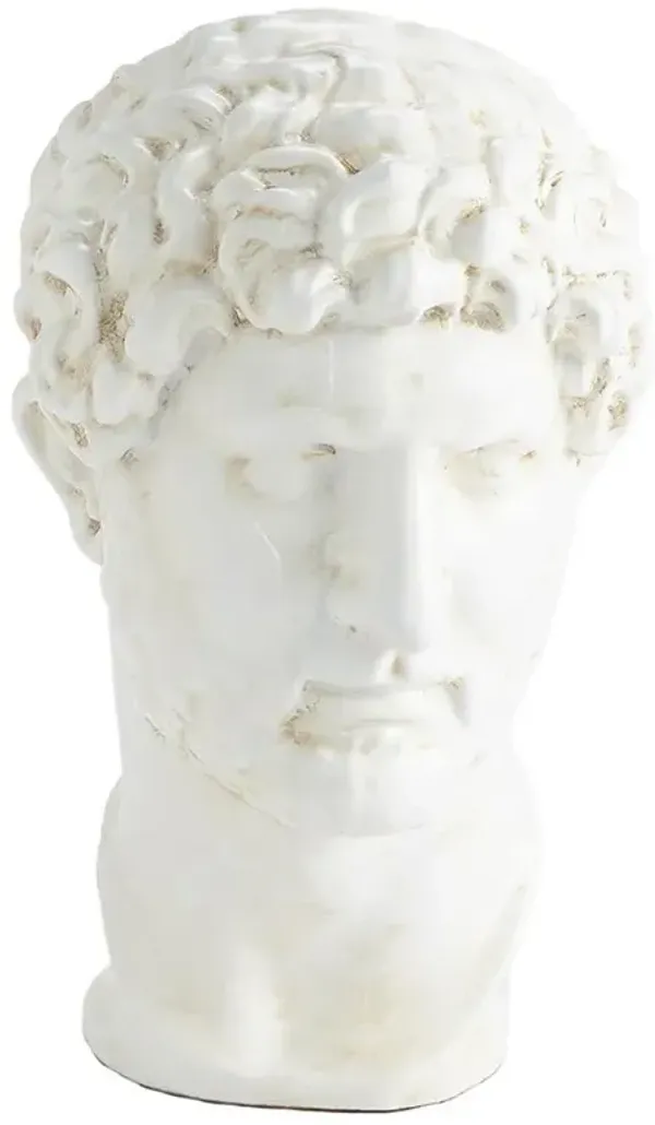 Caius French Country White Ceramic Bust Sculpture