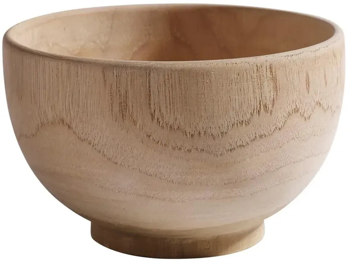 Kahlil Rustic Lodge Natural Teak Wood Bowl