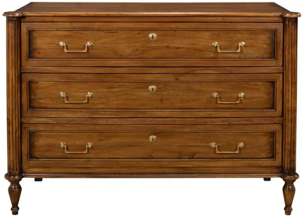 Mari French Country Brown Walnut Dresser