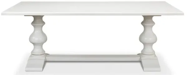 Carson French Country White Wood Rectangular Dining Table - Small - 84"W