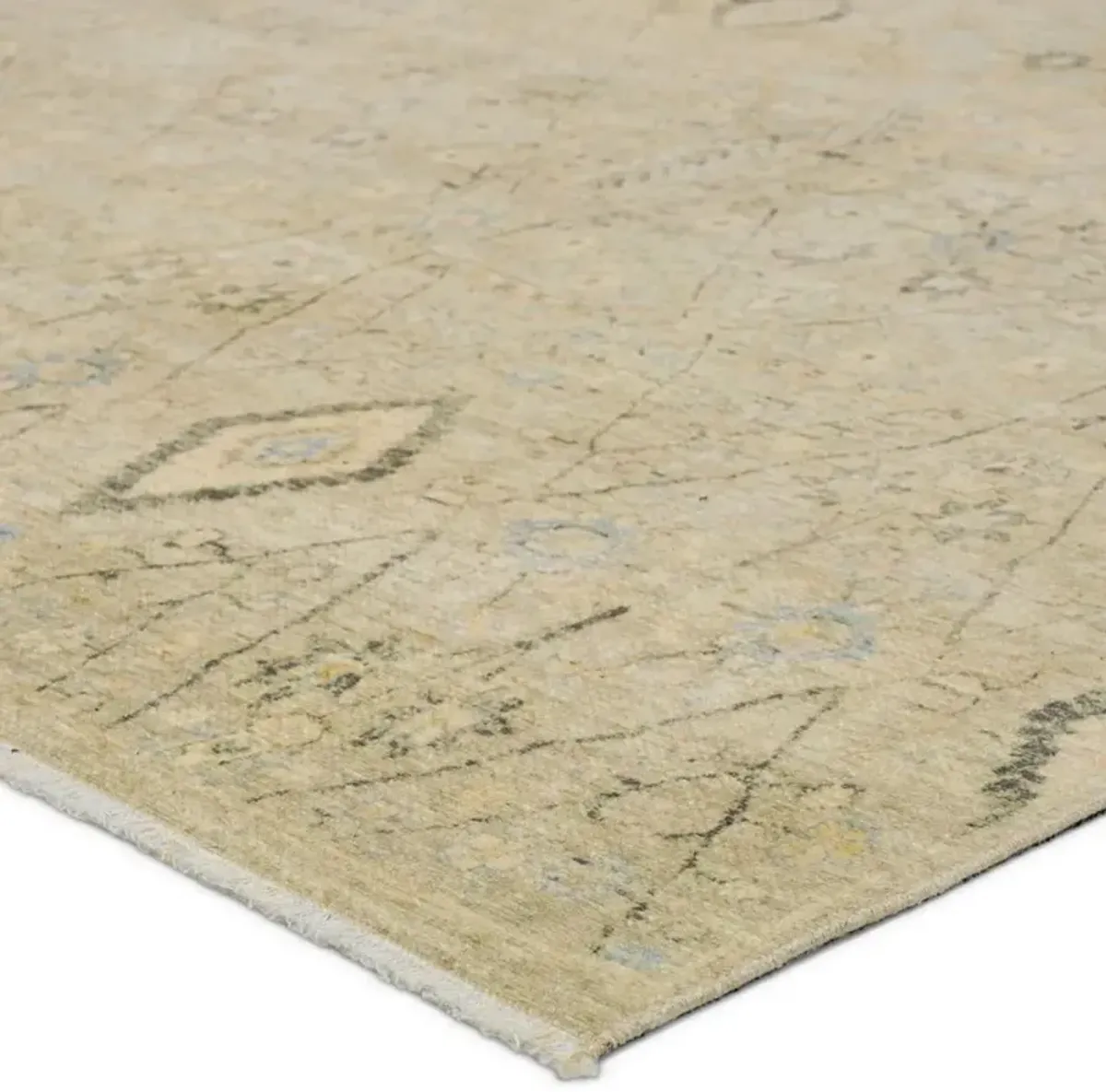 Millie Global Cream Cotton Medallion Patterned Rug - 2'6"x8'