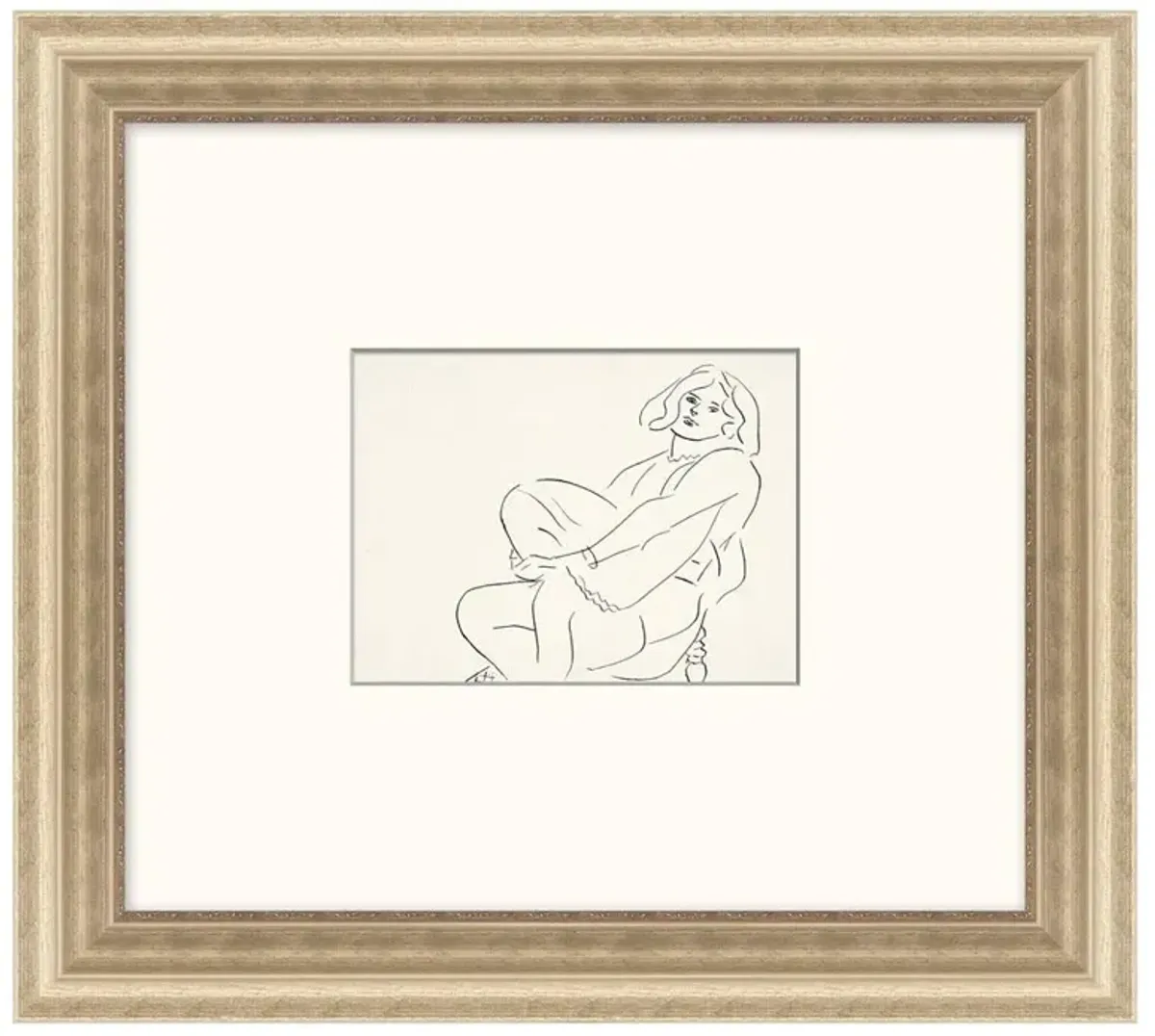 Maeve Modern Classic Figure Champagne Frame Illustration