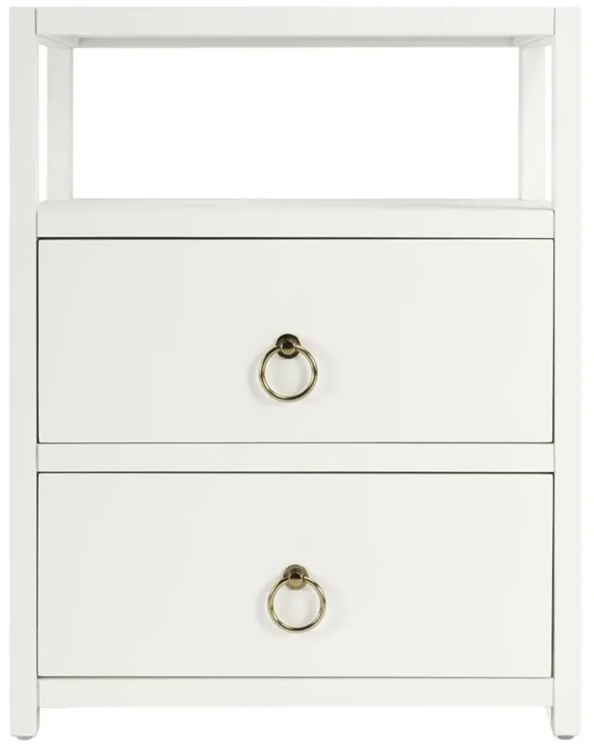 Allura Modern Classic White Wood Nightstand
