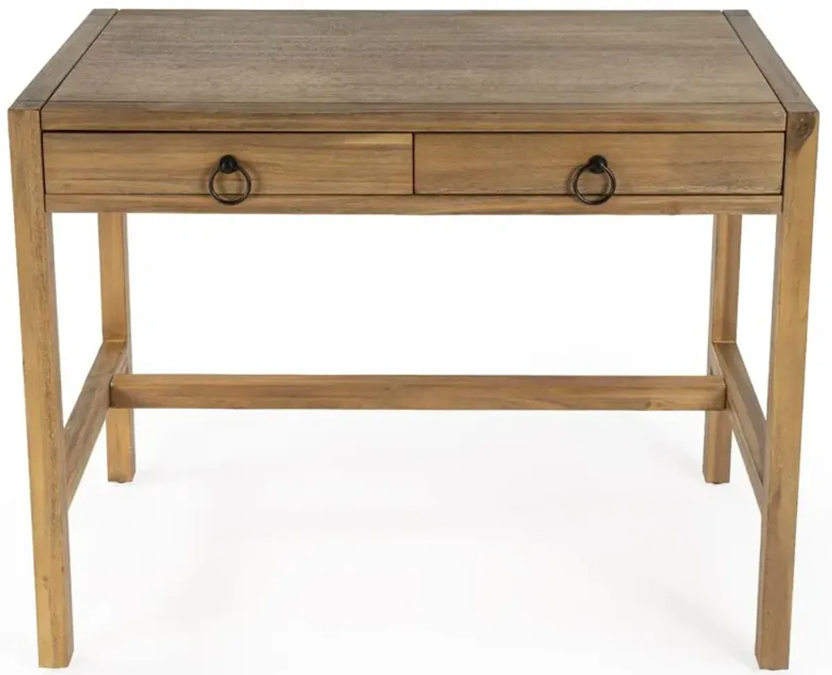 Allura Modern Classic Natural Brown Wood Desk