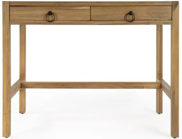Allura Modern Classic Natural Brown Wood Desk