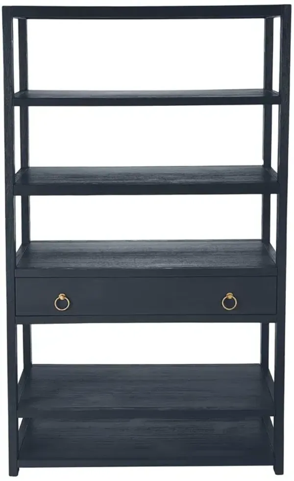 Allura Modern Classic Blue Wood Bookcase