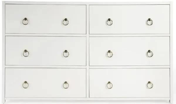 Allura Modern Classic White Wood Double Dresser