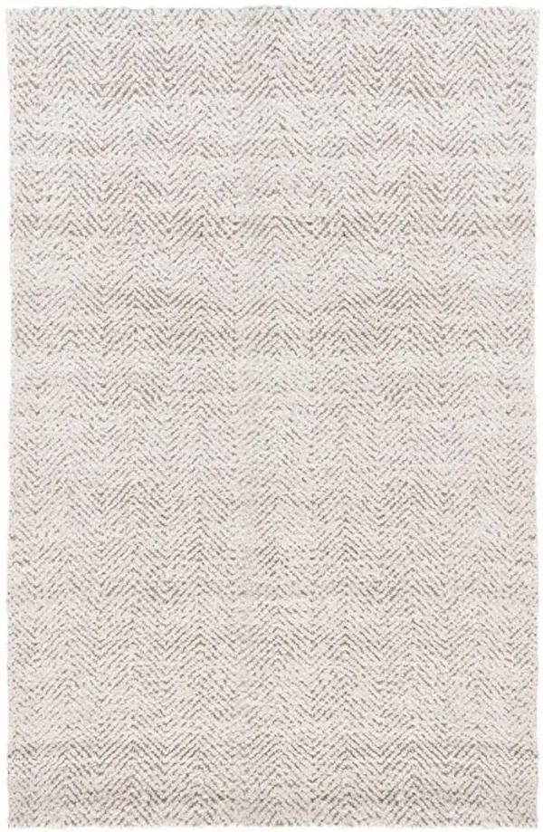 Hedi Modern Classic White Herringbone Patterned Jute Rug - 2'x3'