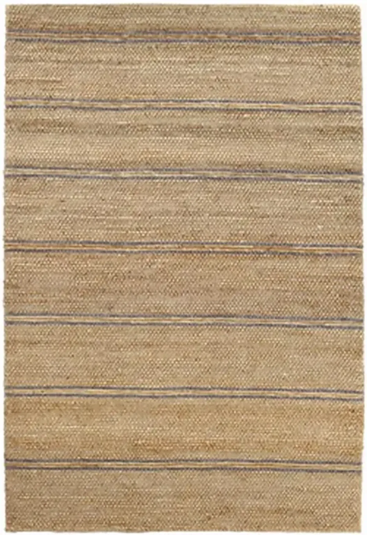 Mira Modern Classic Grey Striped Patterned Jute Rug - 5'x8'