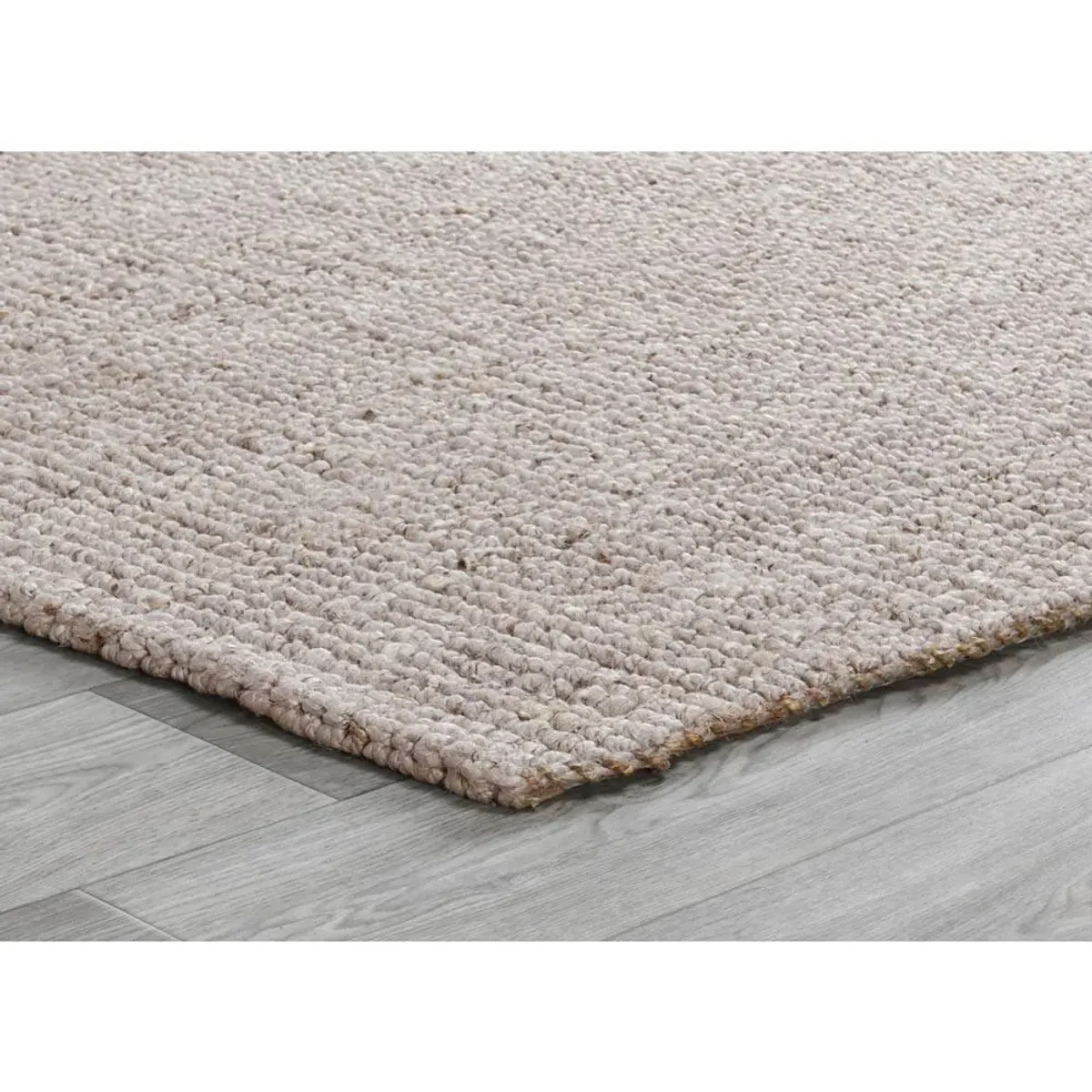 Cole Modern Classic Beige Solid Loop Jute Rug - 2'x3'
