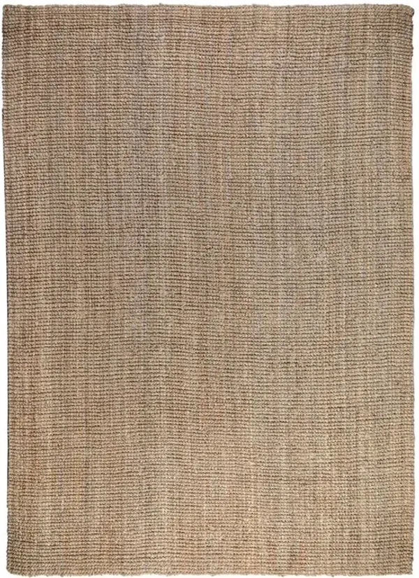 Cole Modern Classic Brown Solid Loop Jute Rug - 5'x8'