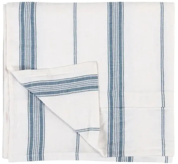 Jarrah Coastal Beach Blue Striped Linen Duvet - King