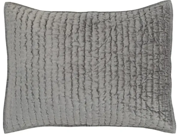 Beata Modern Classic Grey Velvet Sham - Standard