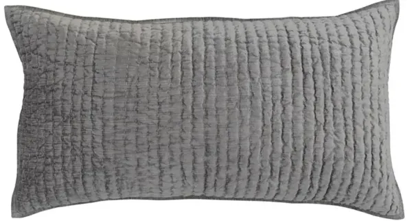 Beata Modern Classic Grey Velvet Sham - King