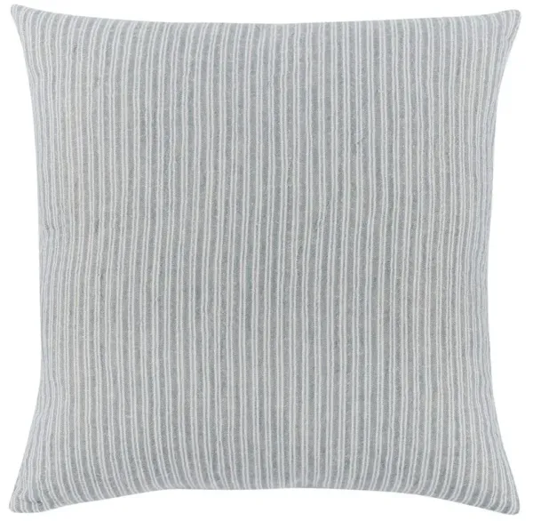 Callista Coastal Beach Blue Cotton Throw Pillow - 22x22