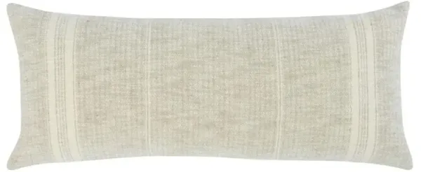 Rory Modern Classic White Striped Cotton Throw Pillow - 22x22