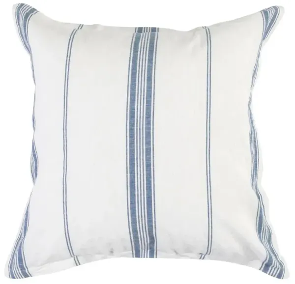 Jarrah Coastal Beach Blue Striped Linen Sham - Euro