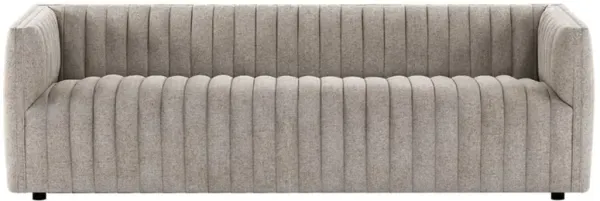Leo Mid Century Modern Grey Upholstered Tufted Sofa - Small - 88"W