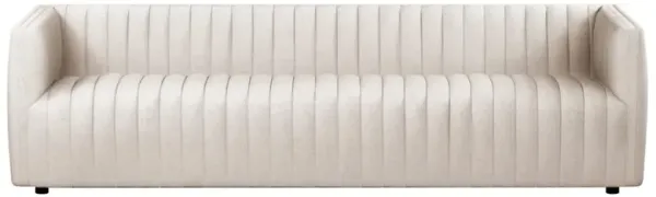 Leo Mid Century Modern White Performance Tufted Sofa - Large - 97"W