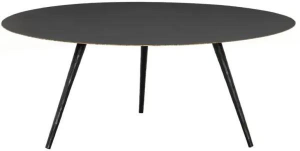 Jameson Industrial Loft Black Iron Tripod Round Classic Coffee Table