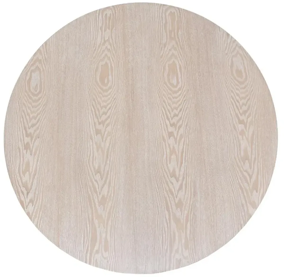 Worlds Away Oslo French Country Brown Oak Round Drum Coffee Table