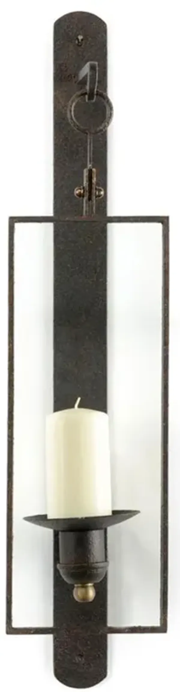 Hollis Modern Classic Bronze Metal Candle Sconce