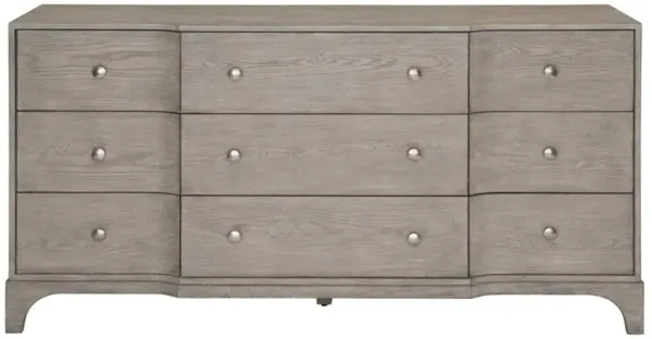 Anita French Country Light Brown Oak Wood 9 Drawer Dresser
