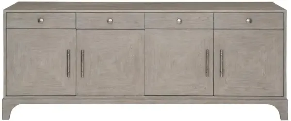 Anita Modern Classic Light Brown Oak Wood Media Cabinet - 81"