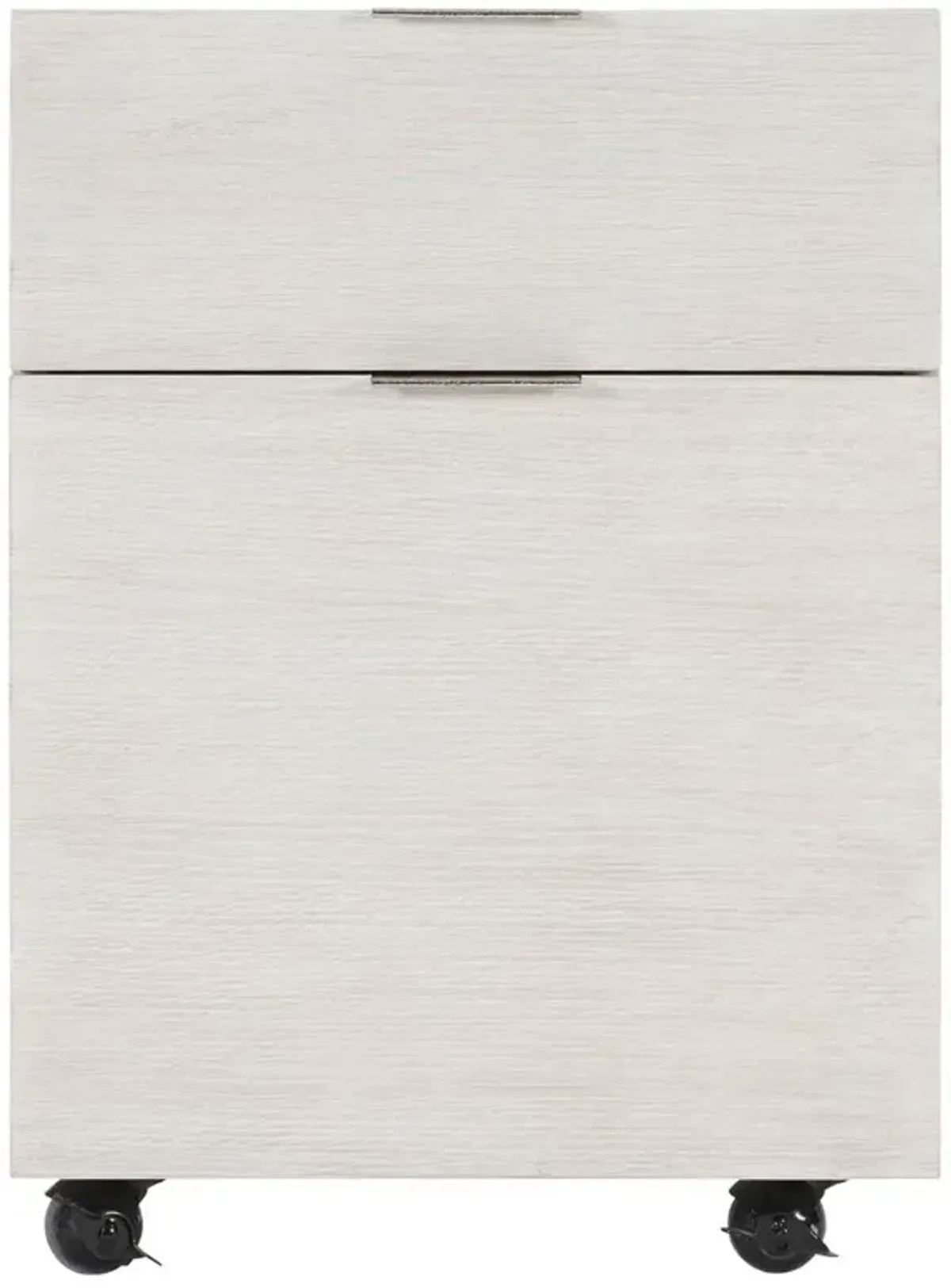 Lucilla French Country Light Grey Chiseled Wood 2 Drawer Casters File Cabinet