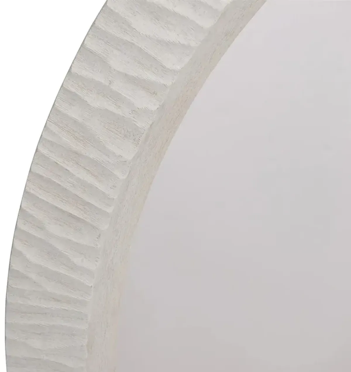 Lucilla French Country Light Grey Chiseled Resin Round Wall Mounted Mirror
