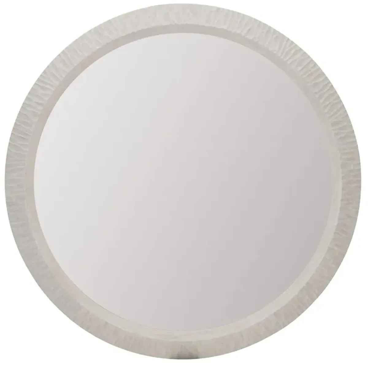 Lucilla French Country Light Grey Chiseled Resin Round Wall Mounted Mirror
