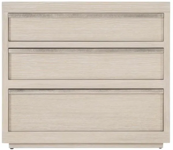 Lucilla French Country Light Brown Wood 3 Drawer Nightstand - Large