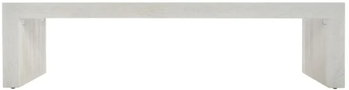 Mallie French Country White Wood Rectangular Coffee Table