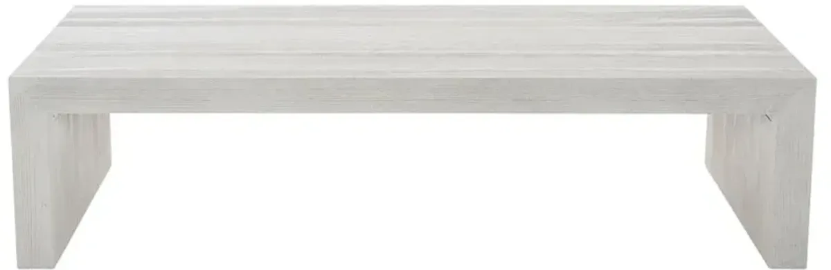Mallie French Country White Wood Rectangular Coffee Table