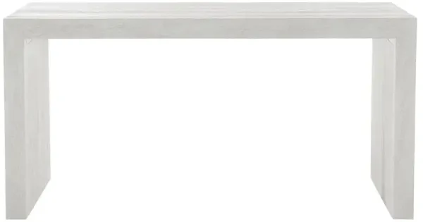 Mallie French Country White Wood Rectangular Console Table