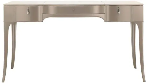 Kade French Country Soft Silver Hardwood Vanity Desk