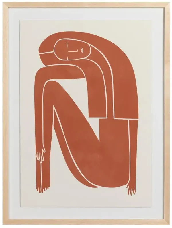 Figurative Figure Terracotta Painting - 32x24