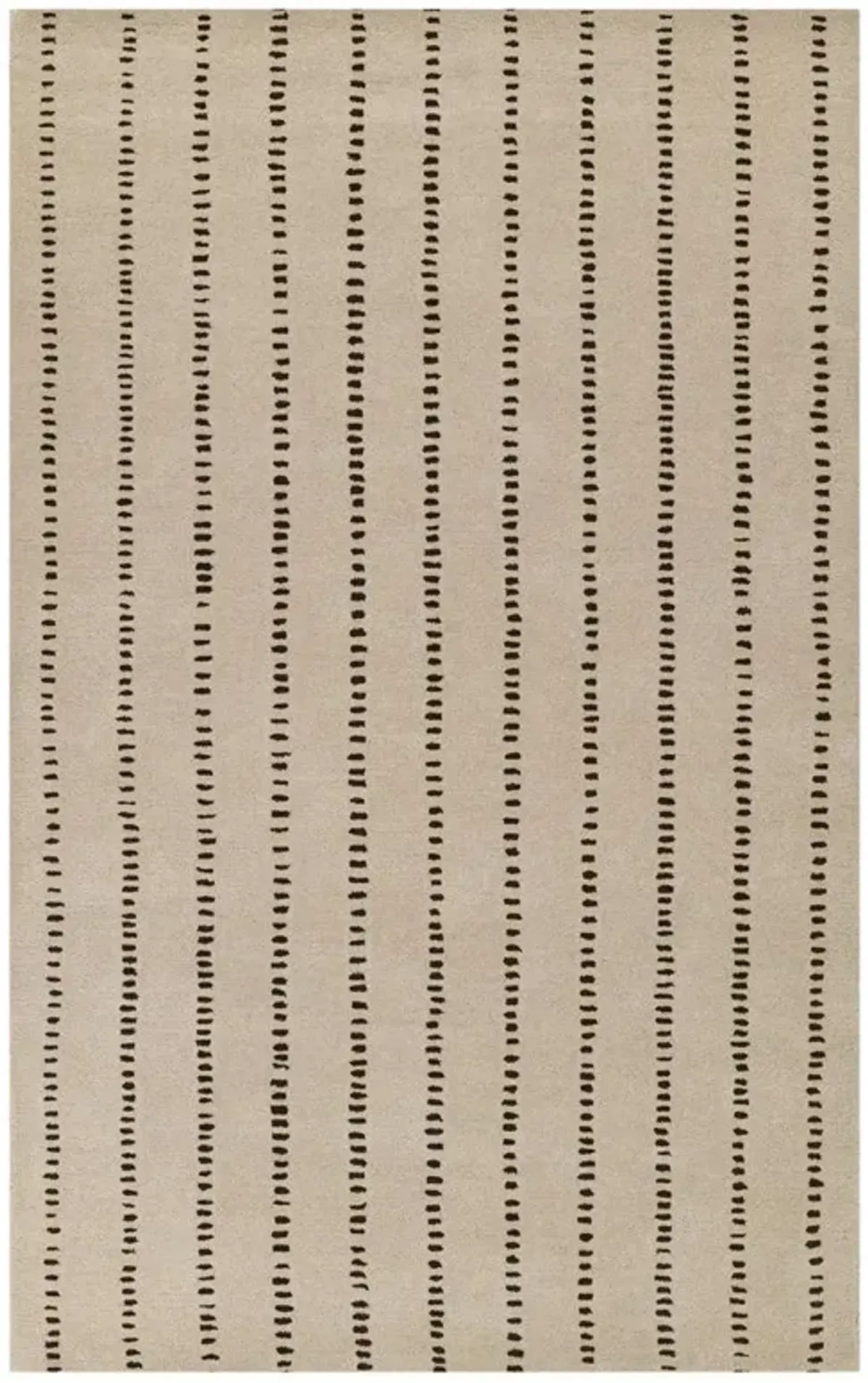 Tristan Modern Classic Beige Wool Striped Patterned Rug - 9'x12'