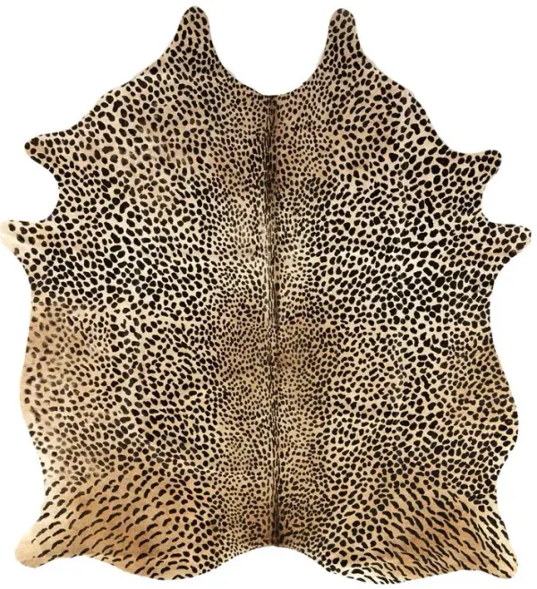 Janet Rustic Lodge Leopard Print Hair On Hide Rug - 5'x7'